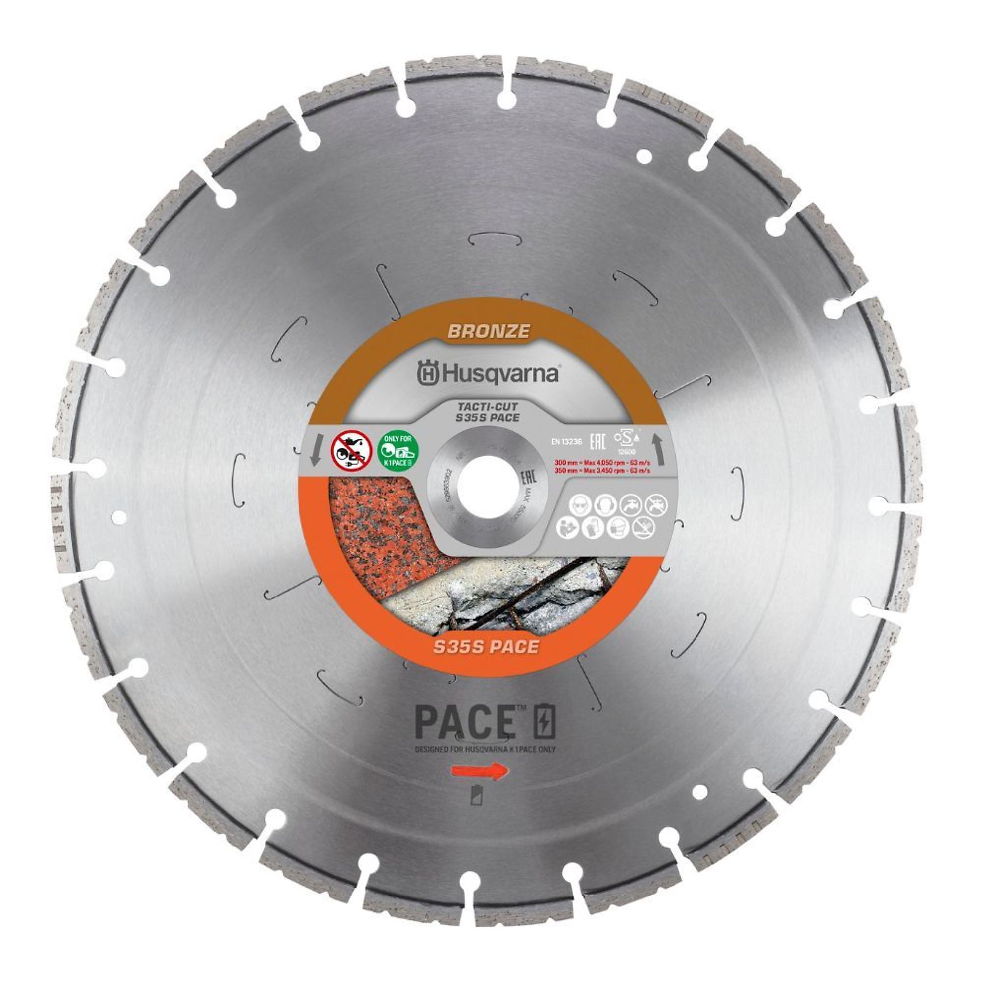 Husqvarna, Diamond Blade, Blade Diameter 14 in, Included (qty.) 1 Model# 529663903